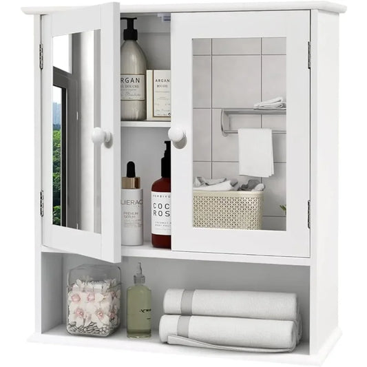 Bathroom Medicine Cabinet with Mirror  Wall Mounted