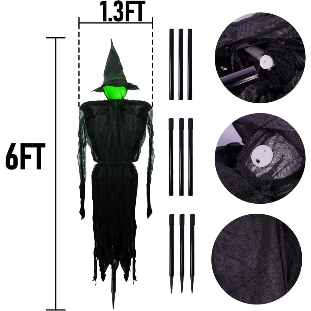 Halloween Witch with Wooden Stakes