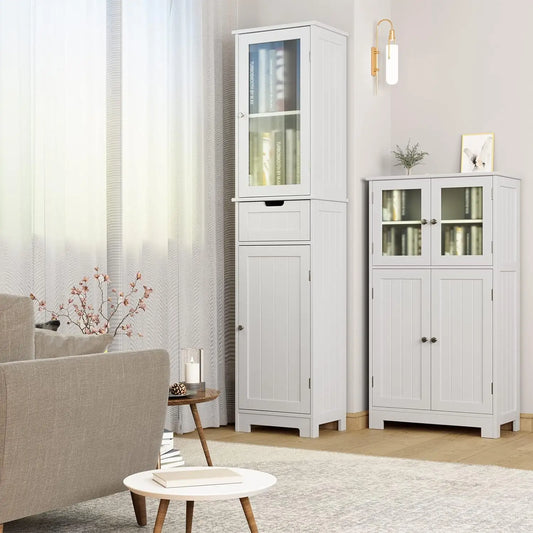 Bathroom Storage  Narrow Tall Cabinet