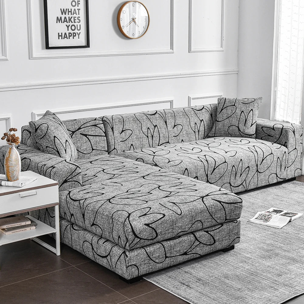 1pc Printed Elastic Sofa Cover