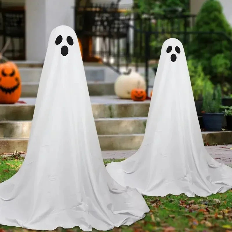 Spooky Ghost Halloween Decor With Light Strings