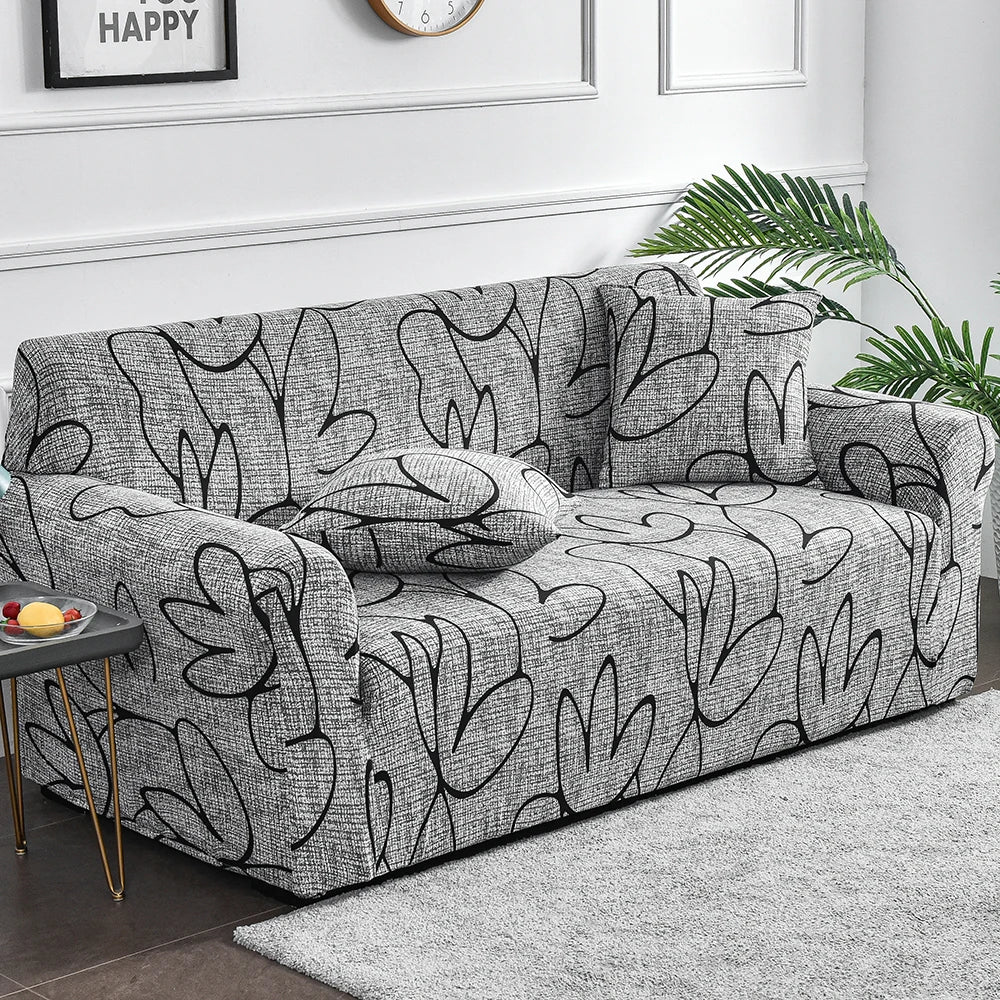 1pc Printed Elastic Sofa Cover